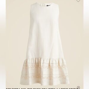 Jcrew Maxine ruffle-trim dress in linen Small Tall